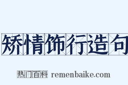 矫情饰行造句是什么意思的图片